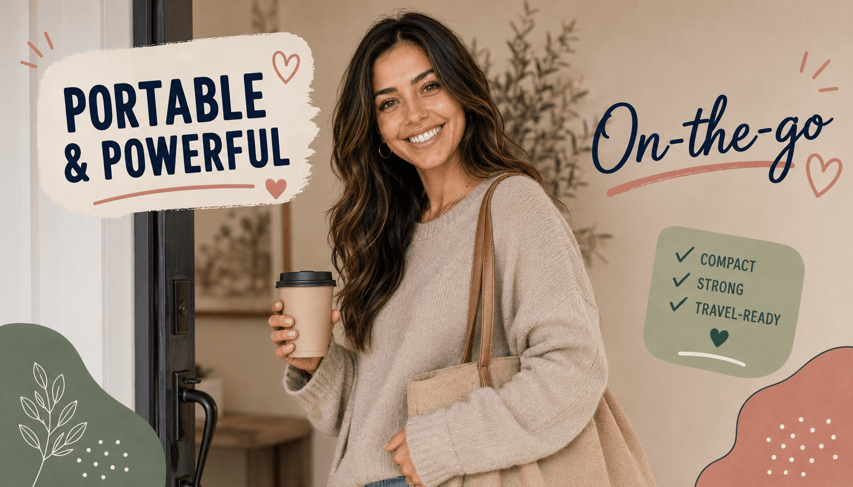 Mom pumping hands-free with a portable breast pump — on-the-go pumping session showing the compact, travel-ready BabyBuddha design